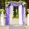 1pc/2pcs 70*550cm,Elastic Chiffon Arch Drapery For Wedding Decoration Stage Background Cloth Gauze Curtain - 2 of 4