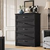 6-Drawer Wooden Dresser for Bedroom with Wide Metal Handles, Modern Farmhouse Style Chest of Drawers, Storage Organizer for Bedroom and Living Room - 2 of 4