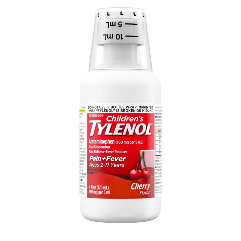 Children&#39;s Tylenol Pain + Fever Relief Liquid - Acetaminophen - Cherry - 4 fl oz, 3 of 10