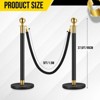 Coucheta Stanchion Posts with 2x5FT Velvet Ropes, Crowd Control Barrier Set for Queue, Party, Red Carpet, Grand Opening, Casino, Event Decorations - 3 of 4
