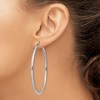 Black Bow Jewelry 2.5mm Sterling Silver, X-Large Round Hoop Earrings, 60mm (2 3/8 In) - 3 of 4