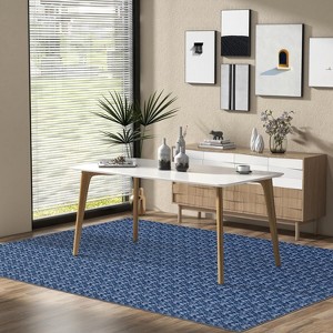 Modern Washable Area Rug, Non Slip Stain Rsistant Braided Print Carpet, Throw Mat for Bedroom Living Room Dining Room Home Decor - 1 of 4