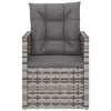 VidaXLPatio Armchair with Cushions Gray Poly Rattan - 4 of 4