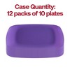 Smarty Had A Party 8.5" Purple Flat Rounded Square Plastic Buffet Plates - 120 pcs - 4 of 4