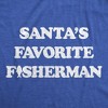 Mens Funny T Shirts Santas Favorite Fisherman Sarcastic Fishing Graphic Novelty Christmas Tee For Men - Crazy Dog Men's T Shirt - 2 of 4