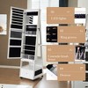 1SET MDF 360° Rotating Jewelry Cabinet with Rotating Jewelry Cabinet Feature - 4 of 4