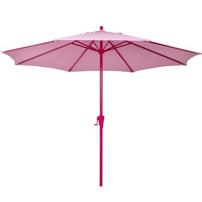 Sunnyglade 9FT Outdoor Patio Umbrella, Market Table Umbrella with 8 Sturdy Ribs and Crank System