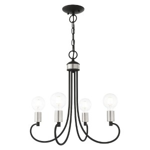 Livex Lighting Bari 4 - Light Chandelier in  Black - 1 of 1