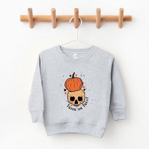 The Juniper Shop Trick Or Treat Skull Toddler Graphic Sweatshirt - 1 of 3