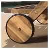 Riviera Acacia Wood Patio Bar Cart With Tray: Mobile Storage, Weather-Resistant - Christopher Knight Home - 4 of 4