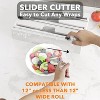 Plastic Wrap and Aluminum Foil Organizer with Cutter and Labels,for 12" Roll (White)-SpaceAid® - 4 of 4