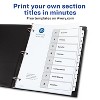 Avery Dividers for 3 Ring Binders, 8 Tabs per Set, Customizable Table of Contents, Classic White Tabs (3 Sets of 11076) - 2 of 4