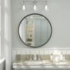 Keonjinn Metal Framed LED Round Frontlit Bathroom Vanity Wall Mirror, 3 Color Temperatures Dimmable, Anti-Fog - 2 of 4