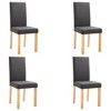 vidaXL Dining Chairs, 4 Pcs, Dark Gray Fabric - 2 of 4