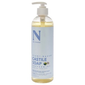 Dr. Natural Castile Liquid Soap - Multi-Use Body Wash, Shampoo and Face Wash - Hydrating Body Soap for Skin, Hair, Pets and Home - Peppermint - 16 oz - 1 of 1