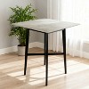 Modern Bar Height 42" Dining Table, Rubberwood Legs and Laminate Table Top, Gray Finish, Black - 4 of 4