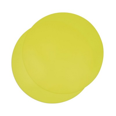 Juvale 2 Pack Silicone Microwave Mats, Yellow Kitchen Pot Holders, 11.75 In Round Trivets