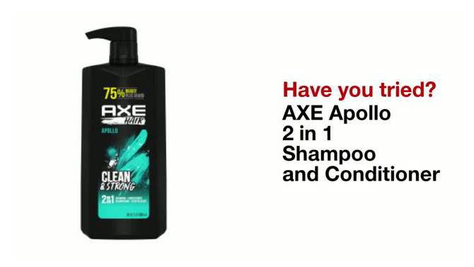 Axe Apollo Sage &#38; Cedarwood Scent 2-in-1 Hair Shampoo &#38; Conditioner - 28 fl oz, 2 of 14, play video