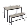 KTMBDW Dining Table Set for 4, Kitchen Table with Chairs, Rectangle Table with Metal Frame & MDF Board for Living Room, Small Apartment Saving Space - 4 of 4