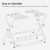 Luggage Rack, Folding Suitcase Stand with Fabric Storage Shelf for Guest Room, Bedroom, Hotel, Holds up to 100 lb, 27 x 15.3 x 22 Inches,Black - 2 of 4