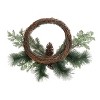Transpac Artificial 24 in. White Christmas Frosted Evergreen Wreath - 3 of 4