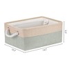Unique Bargains Fabric Collapsible Storage Organizer Basket with Handles - 4 of 4