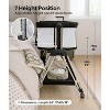 Bassinet Bedside Sleeper with Wheels and Storage Tray,4-Sided Mesh Easy Folding Bedside Crib - 2 of 4