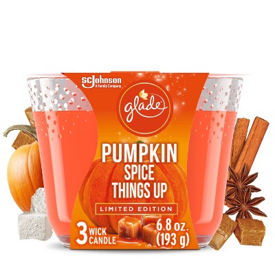 Glade 3 Wick Candle - Pumpkin Spice Things Up - 6.8oz