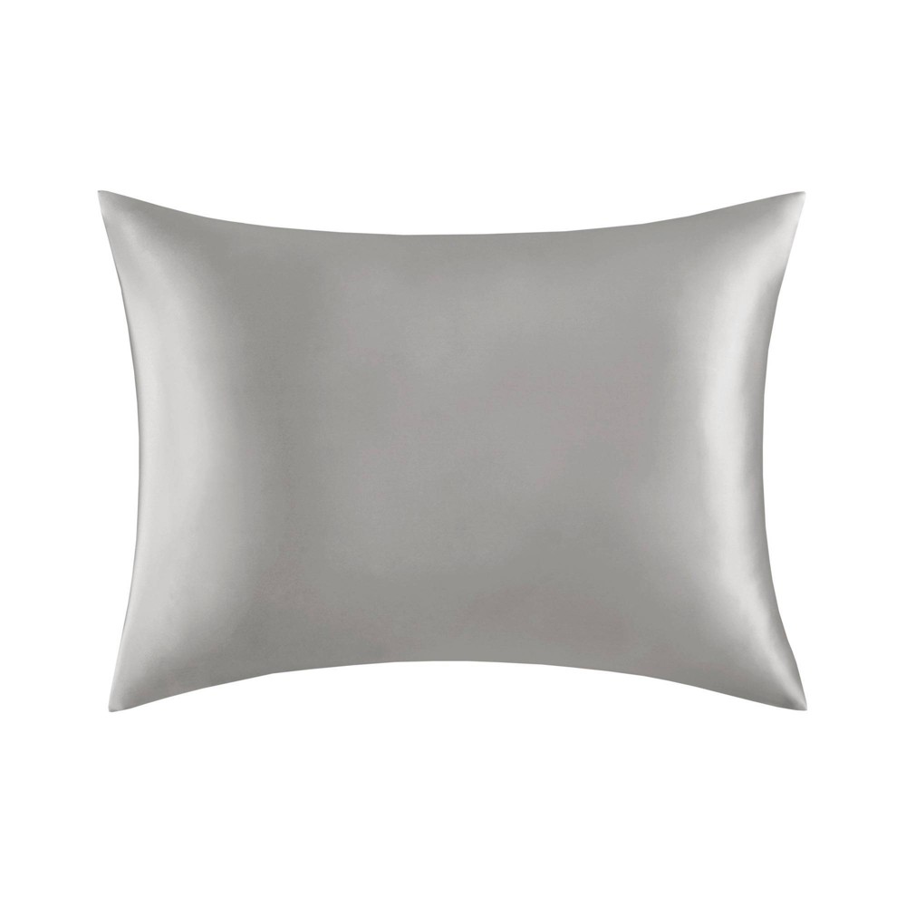 Photos - Bed Linen Standard Mulberry 100 Silk Pillowcase Gray