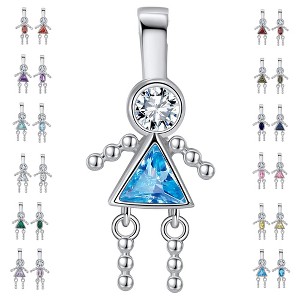 Baby Boy or Girl Birthstone Charm for Mom  Family Tree Grandma Necklace by Ginger Lyne CZ Sterling Silver - 1 of 4