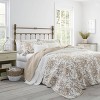 Bedford Reversible Quilt Set Mocha - Laura Ashley - image 2 of 4