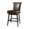 Swivel Counter Height Upholstered Bar Stool,Dining Room Bar Chairs With Rubberwood Legs,Counter Height Kitchen Chairs-Cuddlewood - 3 of 4