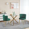 NicBex Set of 2 Modern Dining Chairs with Cushions and Comfortable Backrest,Velvet Armless Chairs for Kitchen,Living Room - 2 of 4