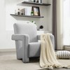 Hyleory 29.1'' Modern Accent Chair, Upholstered Lamb Fleece Adirondack Armchair for Living Room Makeup Room Bedroom - 2 of 4