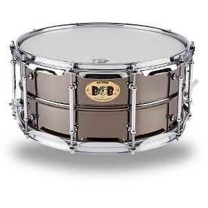 Pork Pie Big Black Brass Snare Drum With Tube Lugs and Chrome Hardware Black 14 x 6.5 in. - 1 of 4