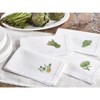 Saro Lifestyle Embr'd Artichoke Hemstitch Napkin, 20" Square, White (Set of 6) - 2 of 3