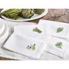 Saro Lifestyle Embr'd Artichoke Hemstitch Napkin, 20" Square, White (Set of 6) - image 2 of 3