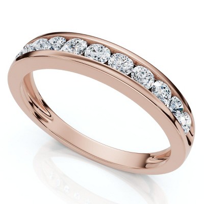 Pompeii3 1/2Ct Diamond Wedding Ring Channel Set 14k Gold or Platinum Lab Created EF/VS