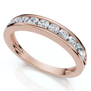 Pompeii3 1/2Ct Diamond Wedding Ring Channel Set 14k Gold or Platinum Lab Created EF/VS - 1 of 4