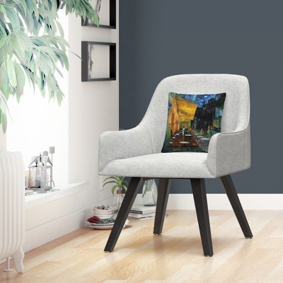 Vincent van Gogh 'Cafe Terrace' 16 x 16 Decorative Throw Pillow