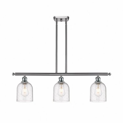 Bella - 3 Light Stem Hung Island In Industrial Style-10 Inches Tall and 36 Inches Wide