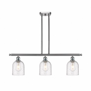 Bella - 3 Light Stem Hung Island In Industrial Style-10 Inches Tall and 36 Inches Wide - 1 of 1