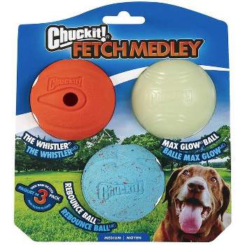 Chuckit Fetch Medley Balls Medium Ball - 2.25" Diameter (3 Pack)