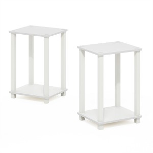 Furinno Simplistic End Table, Small, Set of 2, White/White - 1 of 1