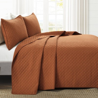 Lush Decor 3pc Full/Queen Size Ava Diamond Cotton Quilt Bedding Set Pure White: Luxurious Comforter with Shams, OEKO-TEX Certified — фото 2