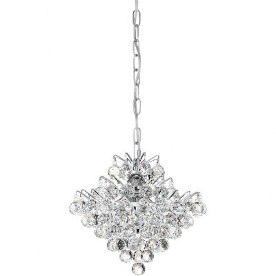 Bordeaux Mini 11.75" Polished Chrome Crystal Pendant Light