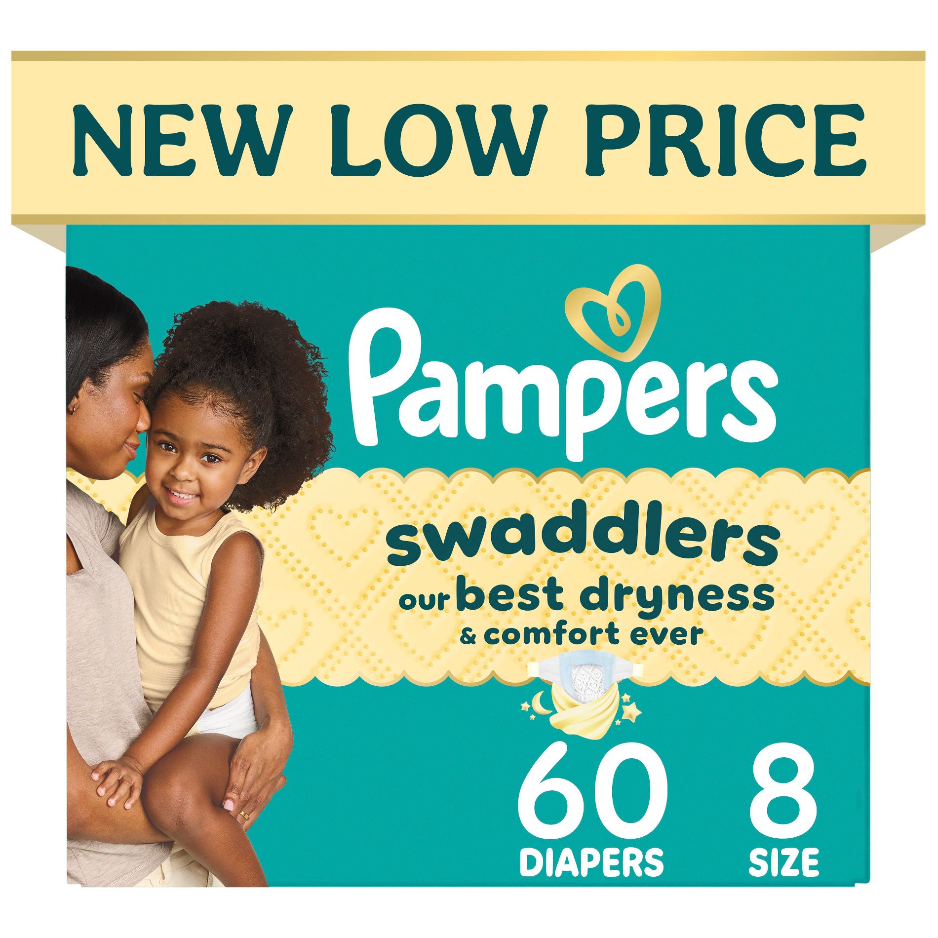 Pampers Swaddlers Sensitive Disposable Diapers - Size 8 - 60ct