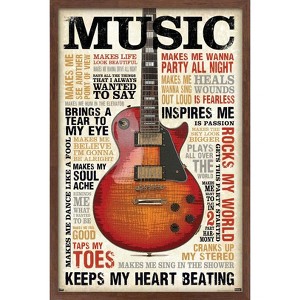 Trends International Music Inspires Me Framed Wall Poster Prints - 1 of 4