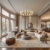 PAKOKULA 49.2 in. 16-Light Gold Wagon Wheel Chandelier with Clear Glass Shades, Modern Dimmable Fixture for Dining Room - 2 of 4