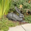 Achla Designs Rabbit Outdoor Garden Lawn Statue Charcoal: Cast Aluminum Animal Sculpture for Tabletop Display - 2 of 4